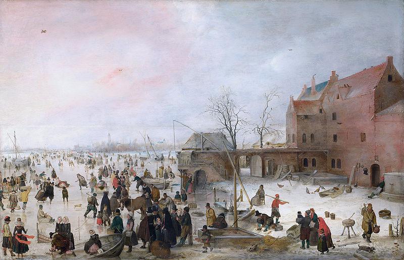 Hendrick Avercamp A Scene on the Ice near a Brewery oil painting picture